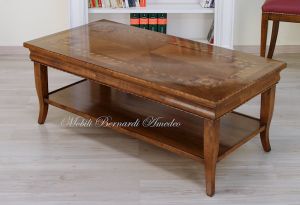 Tavolino Da Salotto Con Cassetto E Doppio Ripiano, 60x20x61 Cm, MDF Ecologico, Per Piccoli Spazi, Soggiorno E Camera Da Letto - 3